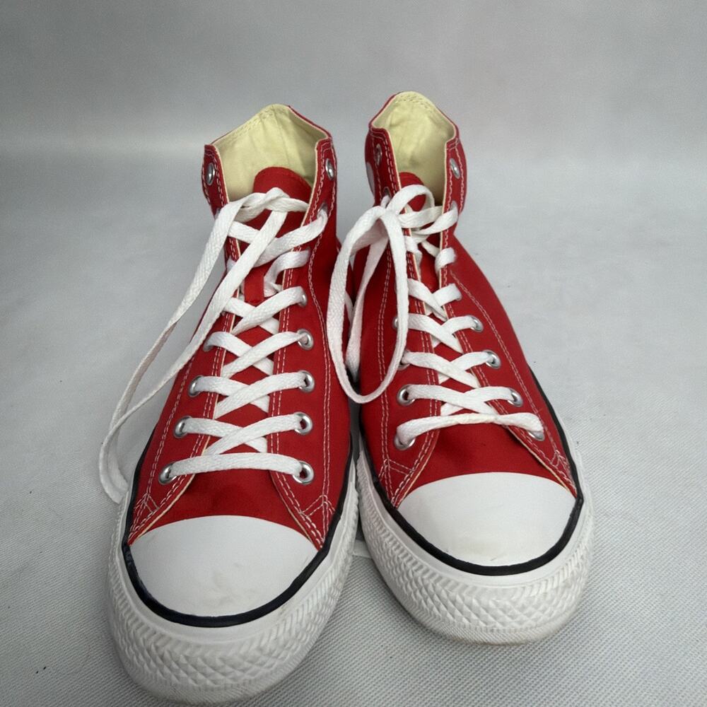 Converse Chuck Taylor All Star High Top Red Canvas Sneakers Size 12 - Picture 6 of 11